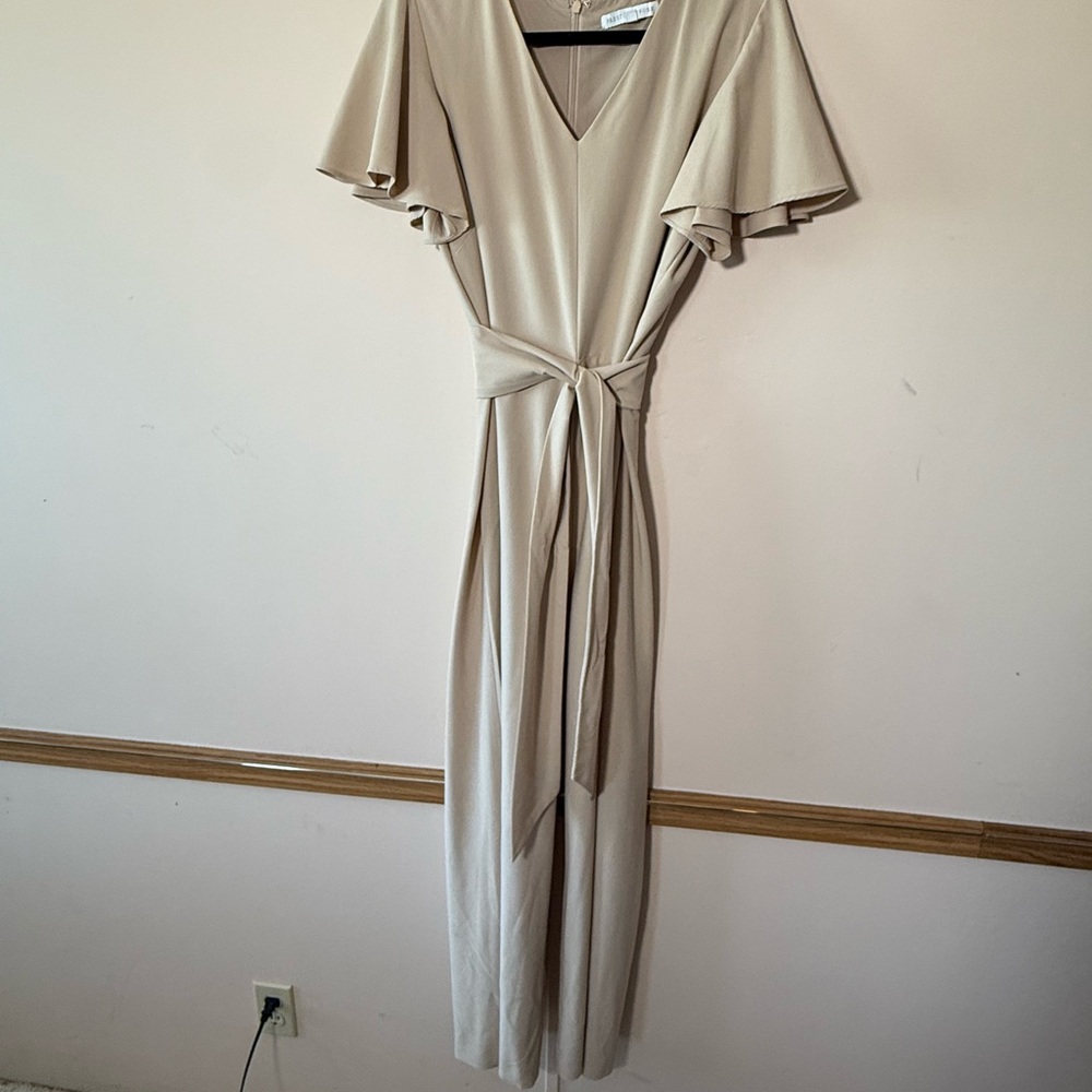 Preston & York Cream Maxi Dress with V-Neck